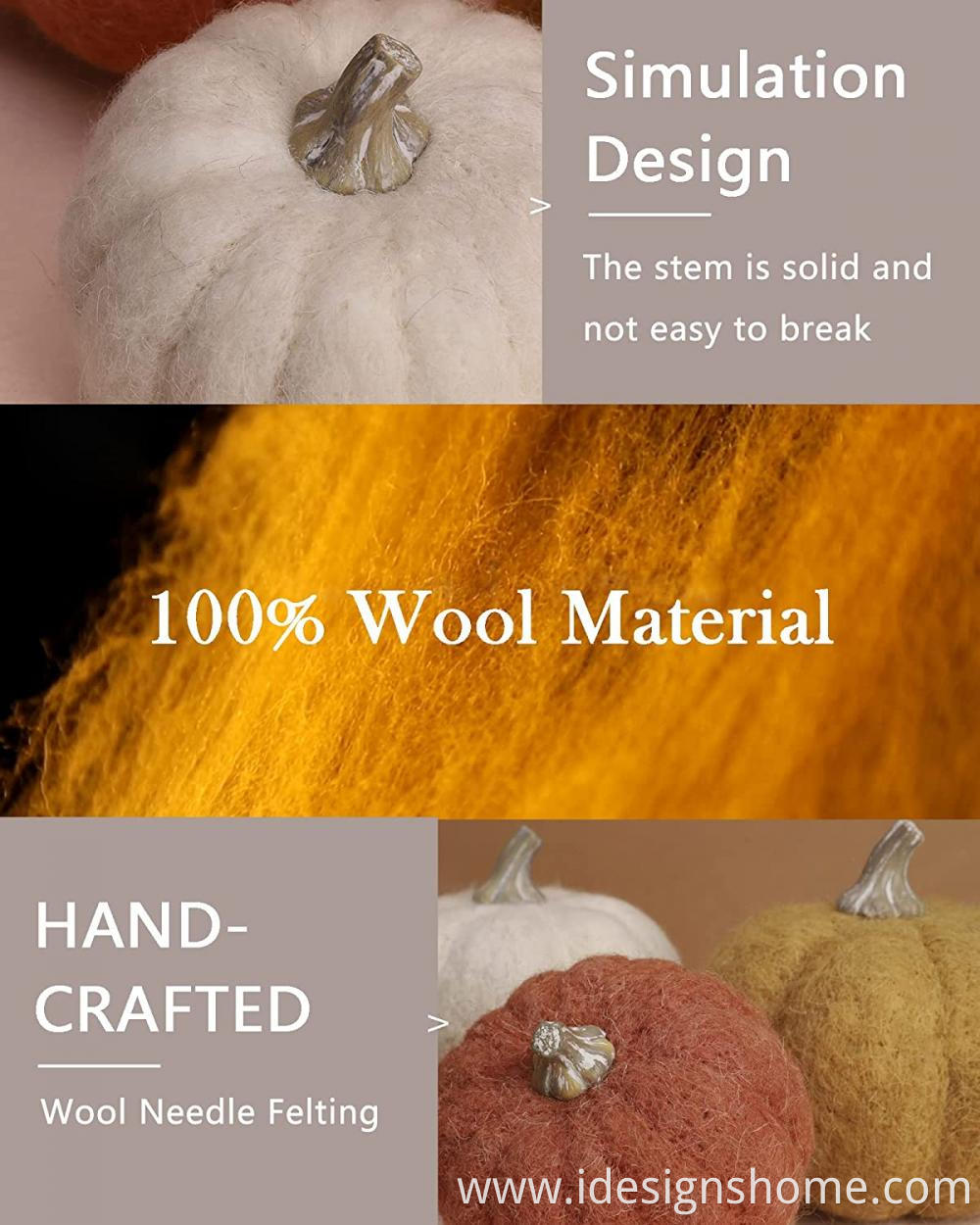 Woollen Pumpkins Various Colors Woollen Pumpkins Various Colors